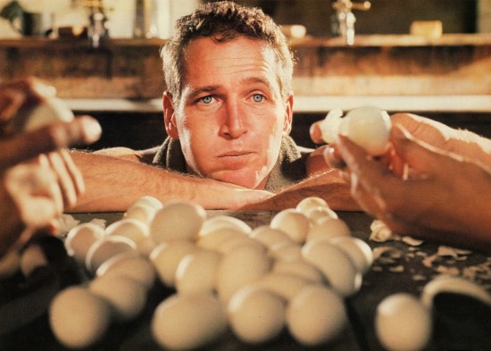 Paul Newman realises that when he said he could eat 50 eggs no one knew he was yolking!