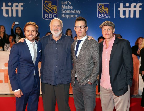 (L-R) Actor Michael Stahl-David, director Rob Reiner, actor Jeffrey Donovan and actor Woody Harrelson