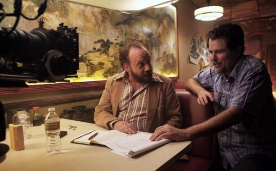 Paul Giamatti and Don Coscarelli on the set of John Dies At The End