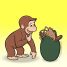 Cool Art: Curious George got too curious by Ed Harrington