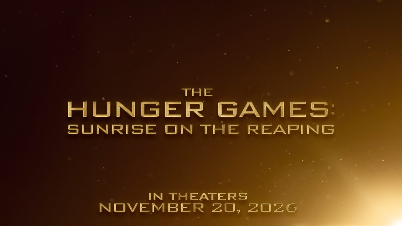 The Hunger Games Sunrise of the Reaping will be with us in 2026 Live for Films